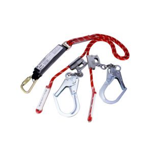 3M™ PROTECTA® Dual Leg Adjustable Rope Shock Absorbing Lanyard AE529ADJY/10R, 2 m, 1 ea/Case