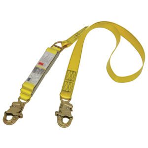 3M™ DBI-SALA® Force2™ Resist Shock Absorbing Lanyard Z91200909, Single Tail, Yellow Coated