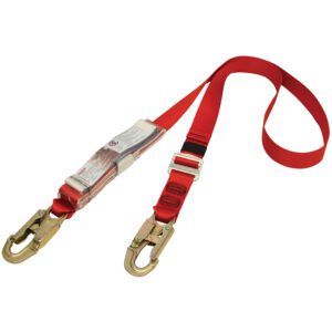 3M™ PROTECTA® Adjustable Shock Absorbing Webbing Lanyard AE529ADJ/3AU, Single Tail, Red