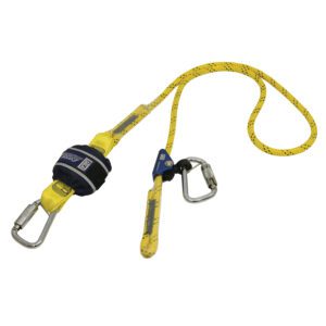 3M™ DBI-SALA® Force2™ Adjustable Shock Absorbing Kernmantle Rope Lanyard, Single Tail Z11204545R, Yellow with Black Fleck