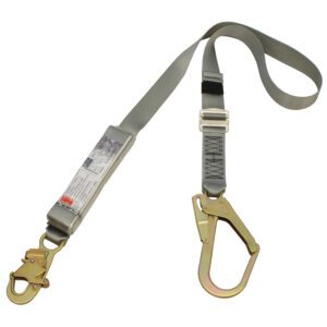3M™ DBI-SALA® EZ-Stop™ Shock Absorbing Webbing Lanyard Z51200934, Single Tail, Gray