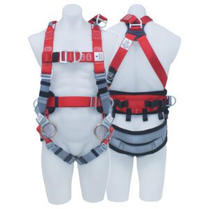 3M™ PROTECTA® PRO Tower Workers Harness AB129-2M, Red and Gray, Large