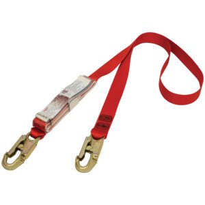3M™ PROTECTA® Shock Absorbing Webbing Lanyard AE529/3AU, Single Tail, Red