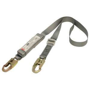 3M™ DBI-SALA® EZ-Stop™ Adjustable Shock Absorbing Webbing Lanyard Z51203636, Single Tail, Gray