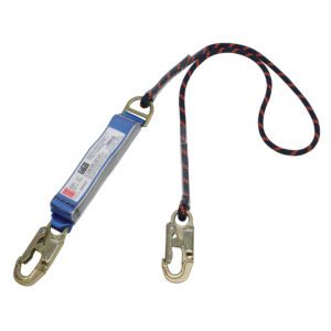 3M™ DBI-SALA® EZ-Stop™ Shock Absorbing Kernmantle Rope Lanyard, Single Tail Z20203636, Navy Blue with Orange Fleck