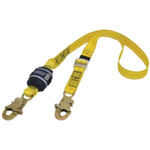 3M™ DBI-SALA® Force2™ Adjustable Shock Absorbing Webbing Lanyard Z11200909, Single Tail, Yellow