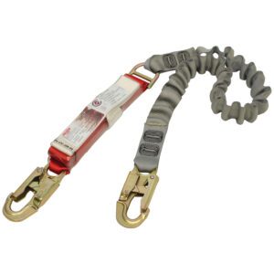 3M™ PROTECTA® Shock Absorbing Elasticated Webbing Lanyard AE529E/3AU, Single Tail, Red