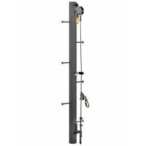 3M™ DBI-SALA® Lad-Saf™ Cable Vertical Safety System Bracketry for Mono Pole 6116638, 4 User, Stainless Steel, 1 EA