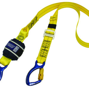 3M™ DBI-SALA® Force2™ Adjustable Shock Absorbing Webbing Lanyard Z11206161, Single Tail, Yellow