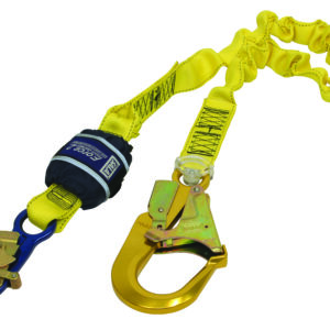 3M™ DBI-SALA® Force2™ Shock Absorbing Elasticated Webbing Lanyard Z10202519E, Single Tail, Yellow