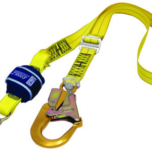 3M™ DBI-SALA® Force2™ Adjustable Shock Absorbing Webbing Lanyard Z11200919, Single Tail, Yellow, 2 m