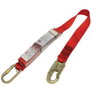 3M™ PROTECTA® Shock Absorbing Webbing Lanyard AE529/25AU, Single Tail, Red