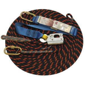 3M™ DBI-SALA® Rope Lifeline Assembly with Rope Grab P67110153658Z, Black/Orange, 15 m