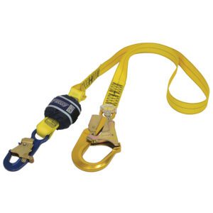 3M™ DBI-SALA® Force2™ Shock Absorbing Webbing Lanyard Z10202519, Single Tail, Yellow
