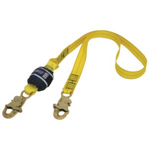 3M™ DBI-SALA® Force2™ Shock Absorbing Webbing Lanyard Z10200909, Single Tail, Yellow, 2 m