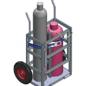 2 CYLINDER GAS BOTTLE TROLLEY