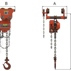 WH ATEX SS C4 QP Combined Chain Hoist and Push/Geared Trolley - Image 4