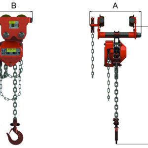 WH ATEX SS C4 QP Combined Chain Hoist and Push/Geared Trolley - Image 3