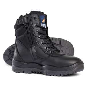 Black High Leg Zipsider Boot