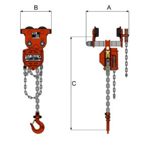 WH C4 Combined Chain Hoist and Push/Geared Trolley - Image 3