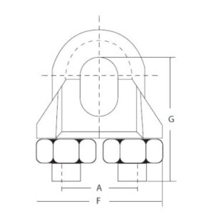 COMMERCIAL WIRE ROPE GRIPS ELECTRO GALVANISED - Image 3