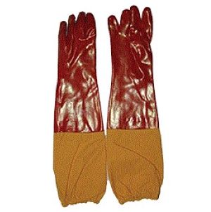 Red PVC Glove 60cm Shoulder Length - GPR230