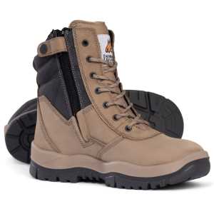 Stone High Leg Zipsider Boot