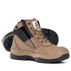 Stone Zipsider Boot w/ Scuff Cap
