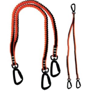 TWIN TAIL TOOL LANYARD WITH 3 x DOUBLE ACTION KARABINERS