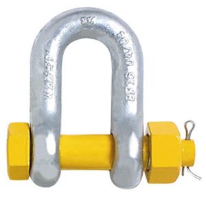 Safety D Shackle Gr S - Yellow Pin